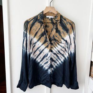 YFB tie dye button down blouse